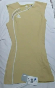 NEU Adidas Damen Volleyball ärmellos eng anliegendes Trikot - Sandstorm / weiß - Bild 1 von 4