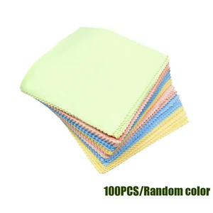 100Pcs Microfiber Cloth Cleaning Screen Camera Lens Phone Glasses Random Color - Picture 1 of 12