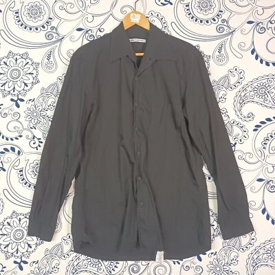 VINTAGE CERRUTI BROTHERS BLACK SHIRT CAMICIA NERA SANCRATA SLIM made in Italy  - Imagen 1 de 4