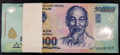 1 Million Vietnam Dong = 500,000$ x 2 notes,  100% UNC condition. - Image 1 of 3
