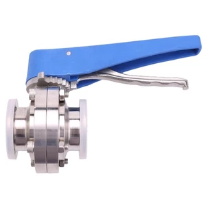 1-1/2 pollice 38 mm SS304 acciaio inox sanitario 1,5 pollici tre morsetti farfalla5082 - Foto 1 di 8