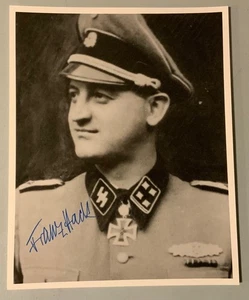 Foto firmada por Panzer Franz Hack de las Waffen SS alemanas de la Segunda Guerra Mundial - Imagen 1 de 3