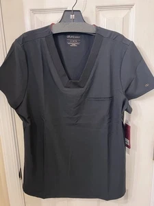 Allura Select Scrub Top Black Size Large New - Picture 1 of 5