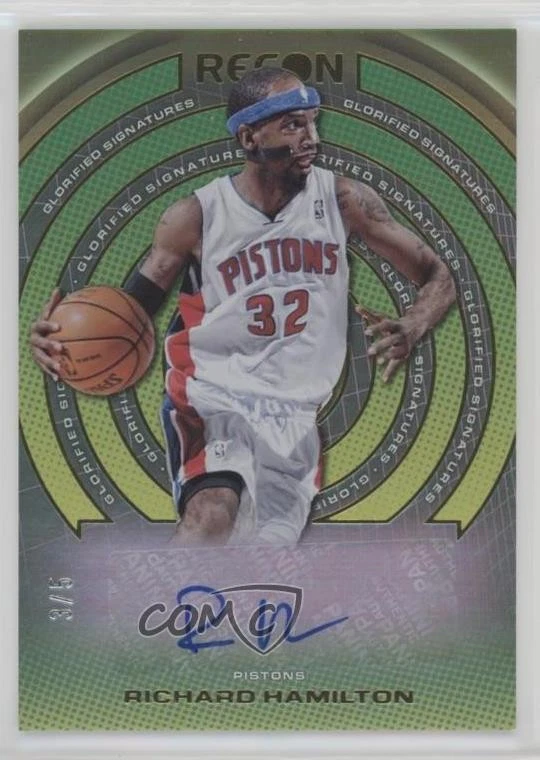 2022-23 Panini Recon Glorified Signatures Green /5 Richard Hamilton #GS-RHM Auto - Image 1 of 2