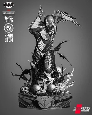 Red Death 3D Resin Statue – Unpainted Model Kit – Batman Dark Multiverse - Image 1 of 4