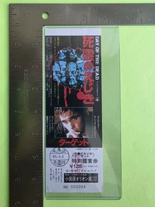 Day of the Dead (1985) Movie Ticket George A. Romero Lori Cardille Joseph Pilato - Picture 1 of 2