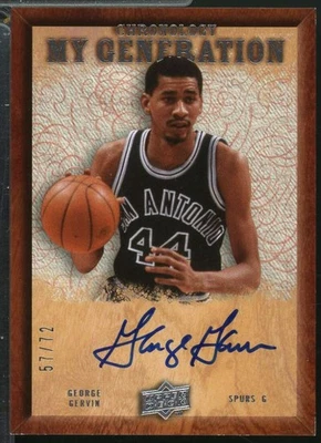 Autógrafo George Gervin 2007-08 Upper Deck Chronology My Generation/72 #MGGG  Foto 1 de 2