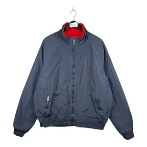 Vintage Polo Ralph Lauren Linen Full Zip Jacket Blue Mens XL - Picture 1 of 7