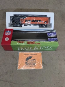 MTH 30-75219 Rail King Train Chicago Bears Modern 4-Bay Hopper Car NFL 2005 O - Picture 1 of 14