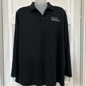 Nike Polo Men's 2XL Black Long Sleeve Dri-Fit Stretch Lexus of Sarasota Logo - Picture 1 of 8