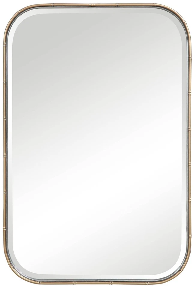 Rectangular Vanity Accent Wall Mirror Gold Iron Frame 20 1/4" Wide for Bathroom - Image 1 of 1