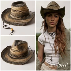 Sombrero de vaquero Free People X Wyeth spray de sal nuevo - Imagen 1 de 6