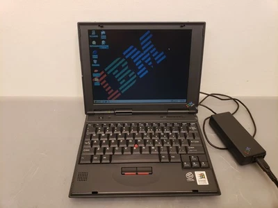 Vintage IBM ThinkPad 240 Celeron 366MHz 64MB 30GB 10.5" Laptop Win98 -SE - Image 1 of 4