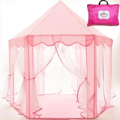 Princess Castle Playhouse Tent Toy for Girls, Pink Kids Play House Indoor, Ch... - Image 1 of 4
