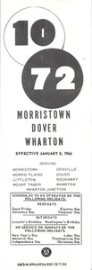 ORARIO 10-72 Orario autobus Morristown Dover Wharton New Jersey 8 gennaio 1966 - Foto 1 di 4