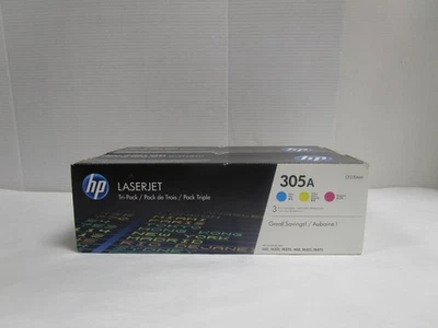 Genuine HP 305A CF370AM 2 BOXES MAGENTA & YELLOW NEW SEE PHOTOS FREE SHIPPING - Image 1 of 4