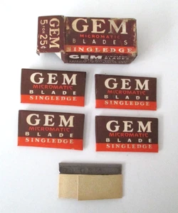 Vintage GEM Micromatic Rasierklingen Singledge 5 Stück AZS - Bild 1 von 12