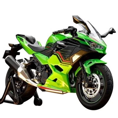 Aleación 19cm Escala 1/12 Para Kawasaki Ninja 400 Moto Acabado Modelo Juguete Regalo Foto 1 de 4