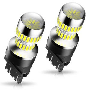 AUXITO 3157 3156 3057 4157 LED Reverse Brake Turn Signal Light Bulbs 6000K White - Picture 1 of 12