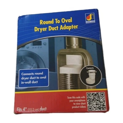 Conector de conducto de secadora de plástico redondo a ovalado Dundas Jafine Foto 1 de 2