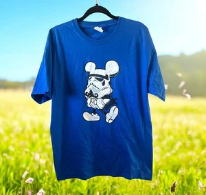 Walt Disney Storm Trooper Mickey Mouse Ohren blau T-Shirt Herren L FOTL Heavy HD - Bild 1 von 3