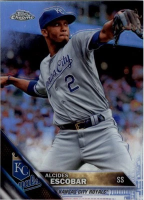 2016 Topps Chrome Refractors #117 Alcides Escobar - BB - Image 1 of 2
