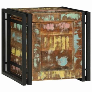 Aufbewahrungsbox mit Speicher 40 x 40 x 40 cm Massivholz Akazie - Bild 1 von 11