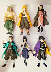 Demon Slayer Anime Figurines Lot of 6 Set Collectors Kimetsu No Yaiba - Picture 1 of 13
