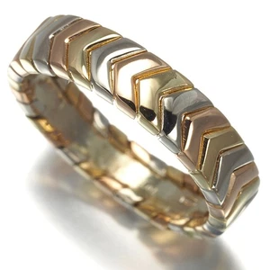 Auth Cartier Ring 3color EU55 18K 750 Yellow White Rose Gold - Picture 1 of 5
