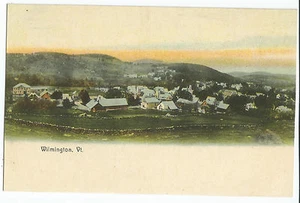 Wilmington Vermont VT Aerial View Birds Eye Vintage Postcard - Picture 1 of 2