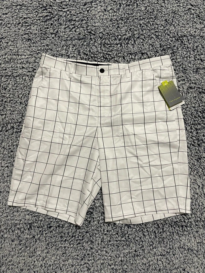Шорты для гольфа мужские Tek Gear тканые клетчатые размер 38 плоские передние впитывающие влагу - Изображение 1 из 4