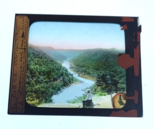 Magic Lantern Glass Slide - Panorama East From Hawks Nest West Virginia - Picture 1 of 3