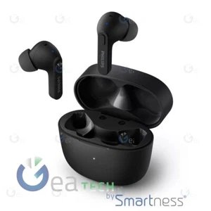 PHILIPS CUFFIE BLUETOOTH IN-EAR AURICOLARE TRUE WIRELESS TAT2206 MICROFONO NERO - Foto 1 di 4