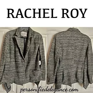 NEW Rachel Rachel Roy Black Multi Blazer Jacket Size 22W $119 - Picture 1 of 16