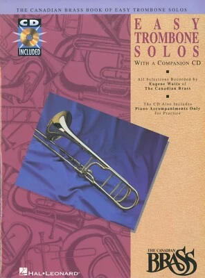 Easy Trombone Solos Songbook w CD Canadian Brass 1992 Lullaby Drunken Sailor - Image 1 of 4