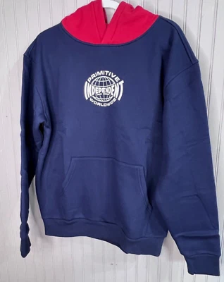 Primitive Hombres SUDADERA CON CAPUCHA M Azul Marino Rojo Pullover Ropa de Calle Monopatín Clásico NUEVO Foto 1 de 4