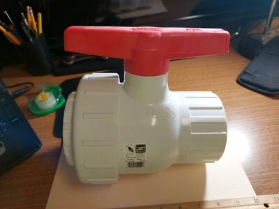 2412-030W SPEARS 3" BALL VALVE, SINGLE UNION, SOCKET, BUNA SEALS,  150 PSI WHITE - Image 1 of 4