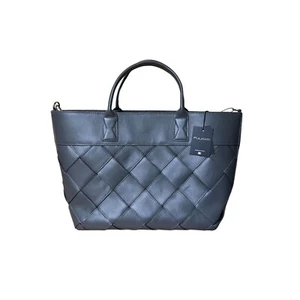 Pulicati Bag Dark Gray Italian Leather Dome Tote Dual Handle Handbag Purse NWT - Picture 1 of 10