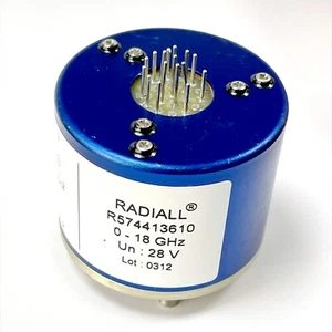 Interruptor coaxial RADIALL R574413610 RF SP8T SMA18 NO28V PI DIODO ZC 18 GHz - Imagen 1 de 3