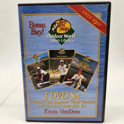 Kevin VanDam 3 DVD Set 2006 Fishing Tips Techniques Spinnerbait Pitchin Foto 1 de 4