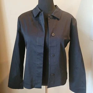 Camisa Talbots Elástica Negra con Cuello Con Botones Resistente como Blazer Talla M Nueva con Etiquetas - Imagen 1 de 4