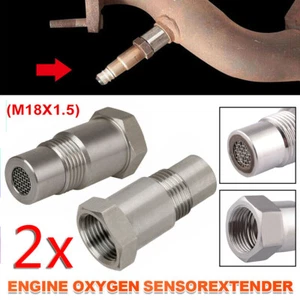 2x Adattatore Sonda Lambda Auto O2 Auto Eliminator Lambda Eliminator Simulatore Metallkat - Foto 1 di 13