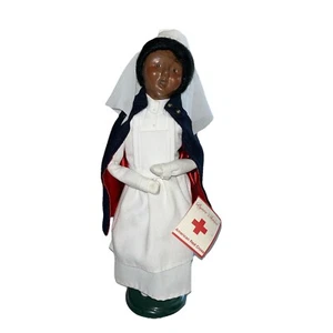 Byers Choice Enfermera Cruz Roja Americana Enfermera Afroamericana Vintage Byers 1999 - Imagen 1 de 12