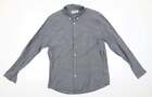 Cedar Wood State Mens Grey Cotton Button-Up Size L Collared - Buttoned Collar