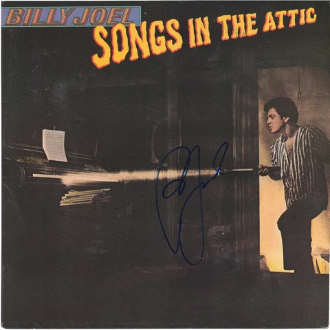 Billy Joel Autographed Songs In The Attic Album Cover PSA/DNA COA Cover