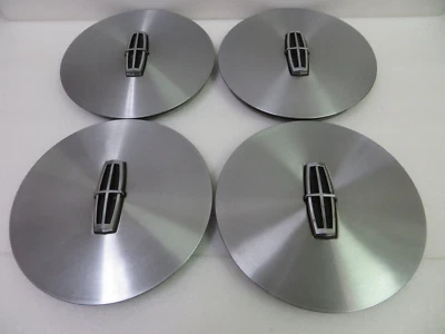 LINCOLN CONTINENTAL 1988-1989 MACHINED CENTER CAPS - SET 4 - E80C-1A096-AA - OEM Foto 1 de 4