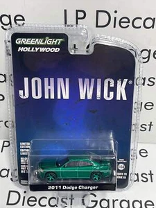 GREEN MACHINE CHASE GREENLIGHT 2011 Dodge Charger John Wick 1:64 Diecast Hollywo - Picture 1 of 2