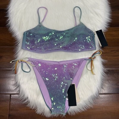 Gianni Bini Dannijo Size XL Sequin Frankie Top Jayla Bikini Bottom Swimsuit SET - Image 1 of 4