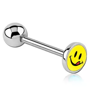 Disco de barra con lengüeta de acero logotipo Smile Slurp - Imagen 1 de 1