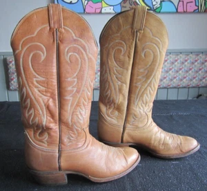 TONY LAMA Gr . 40 Cowboy Boots Western Stiefel Braun Leder Schuhe - Bild 1 von 12